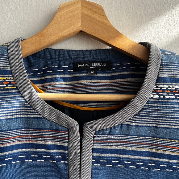 MARIO SERRANI Cropped Striped Blazer - Picture 2 of 5